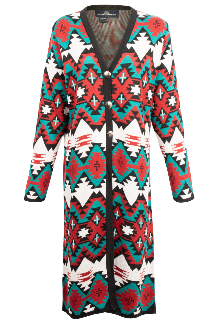 Time of the West Cardigan Coat - Multi