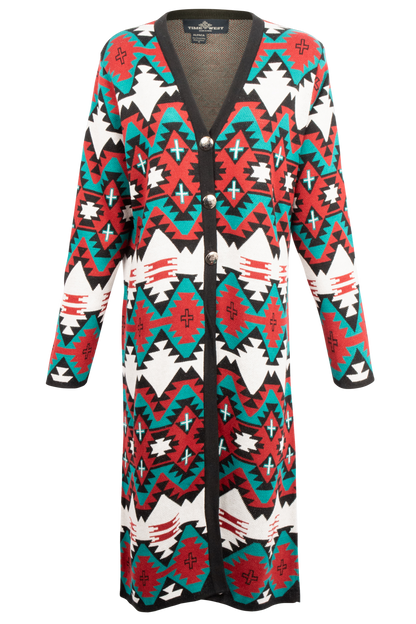 Time of the West Cardigan Coat - Multi