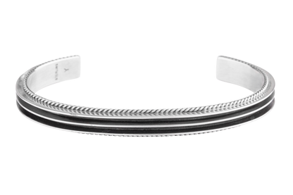 Navajo Triple Rail Silver Cuff Bracelet