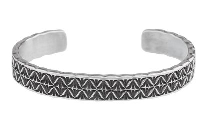 Geometric Stamped Cuff Bracelet