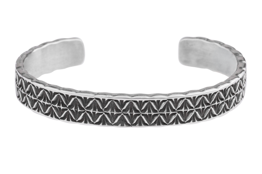 Geometric Stamped Cuff Bracelet