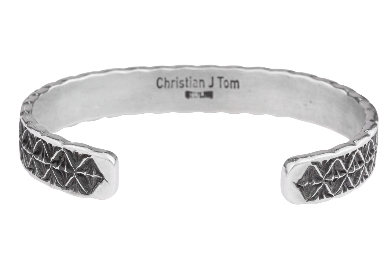 Geometric Stamped Cuff Bracelet