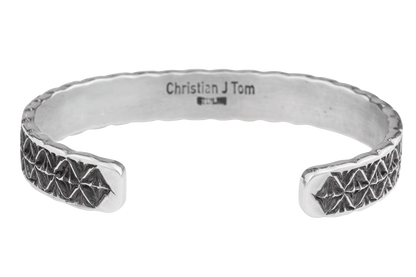 Geometric Stamped Cuff Bracelet