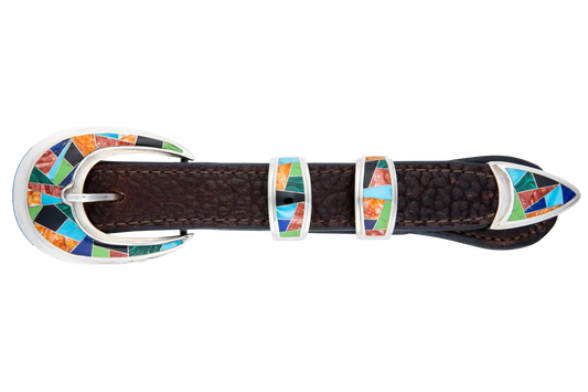 Multi-Stone Inlay Buckle Set