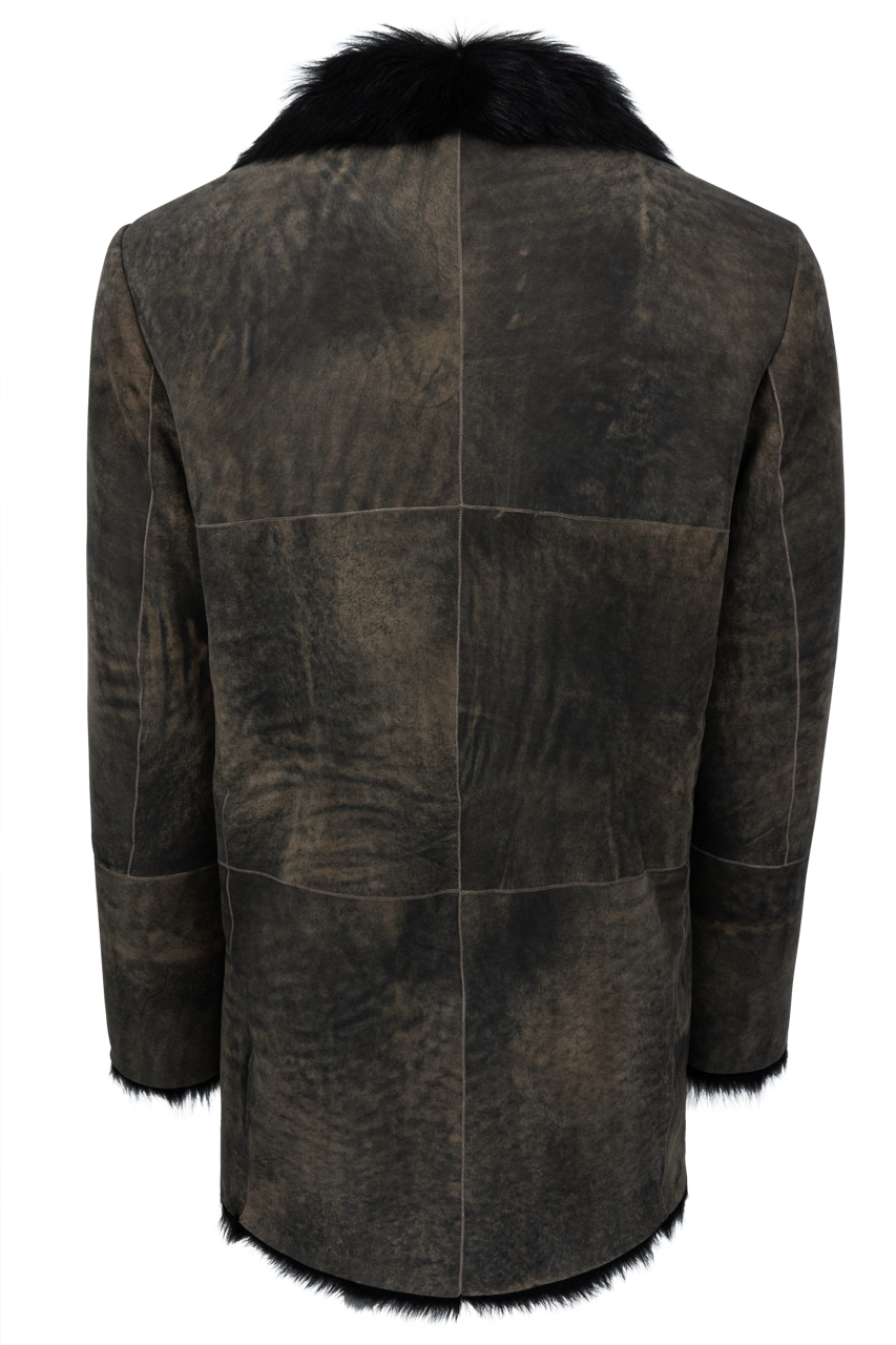 Pinto Ranch Dark Gray Shearling Coat