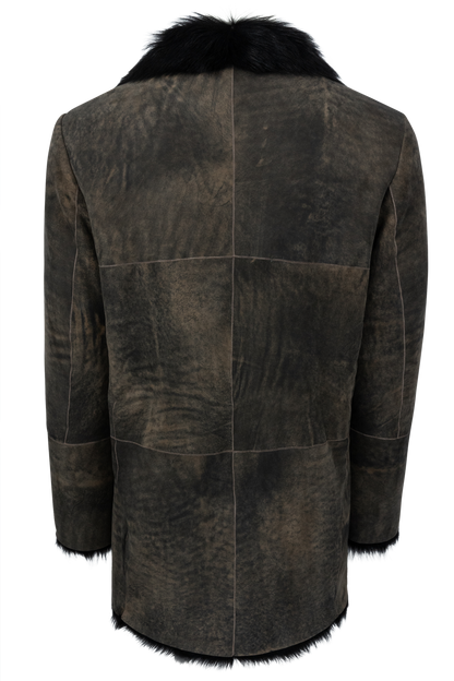 Pinto Ranch Dark Gray Shearling Coat