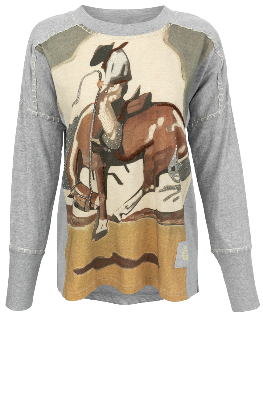 Double D Ranch Charlie Card Graphic Top