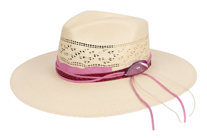 Stetson Bangora Straw Hat - Pink
