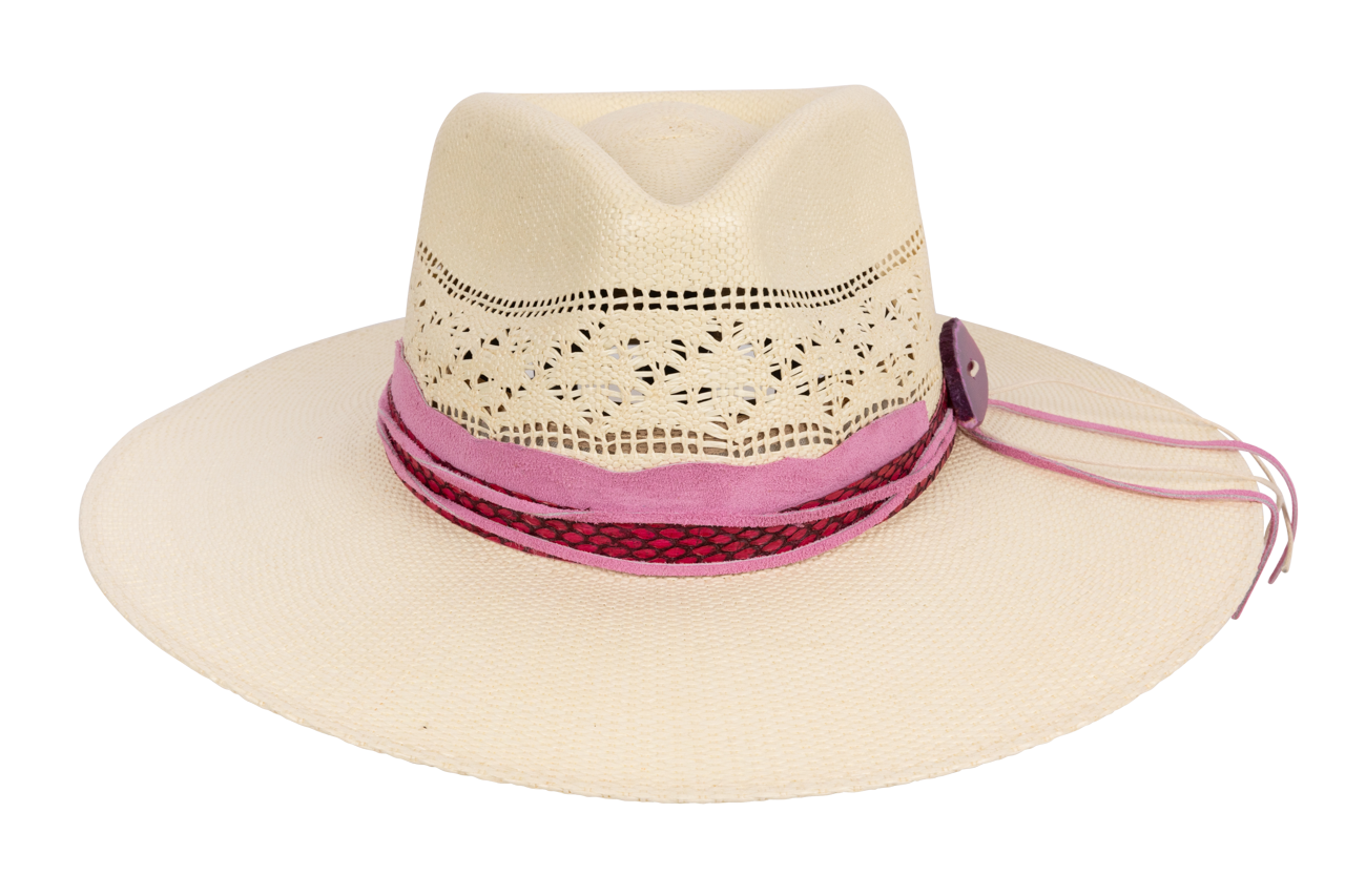 Stetson Bangora Straw Hat - Pink