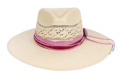 Stetson Bangora Straw Hat - Pink