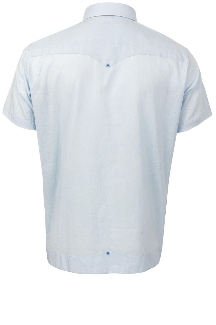 Texas Standard Tejas Guayabera Shirt - Sky Blue