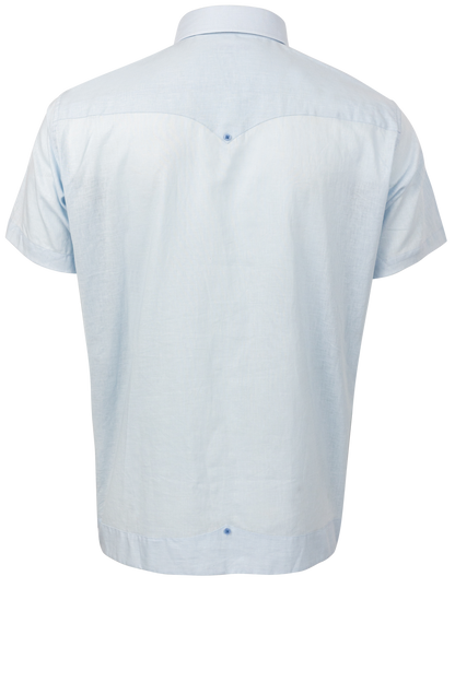 Texas Standard Tejas Guayabera Shirt - Sky Blue