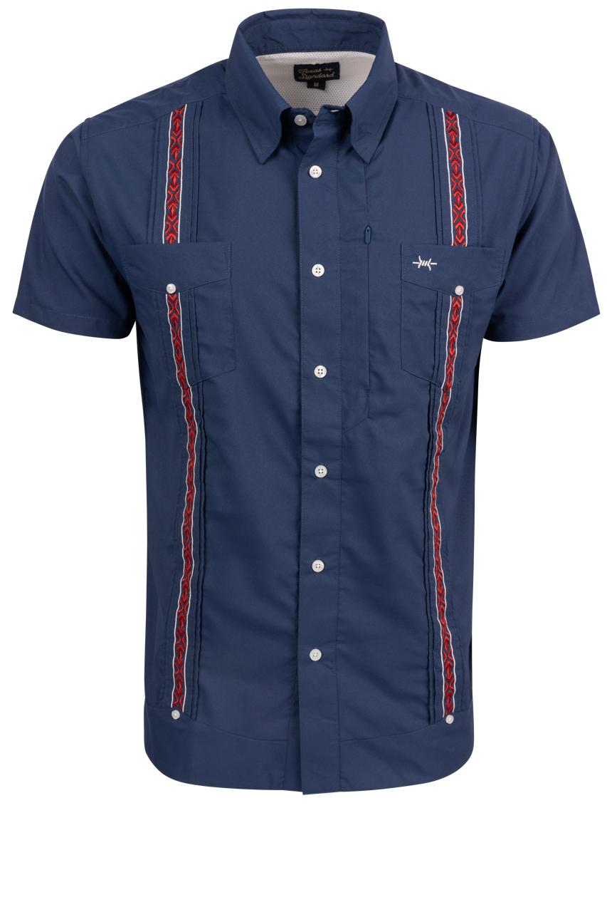 Texas Standard Libre Guayabera Fishing Shirt - Libertad