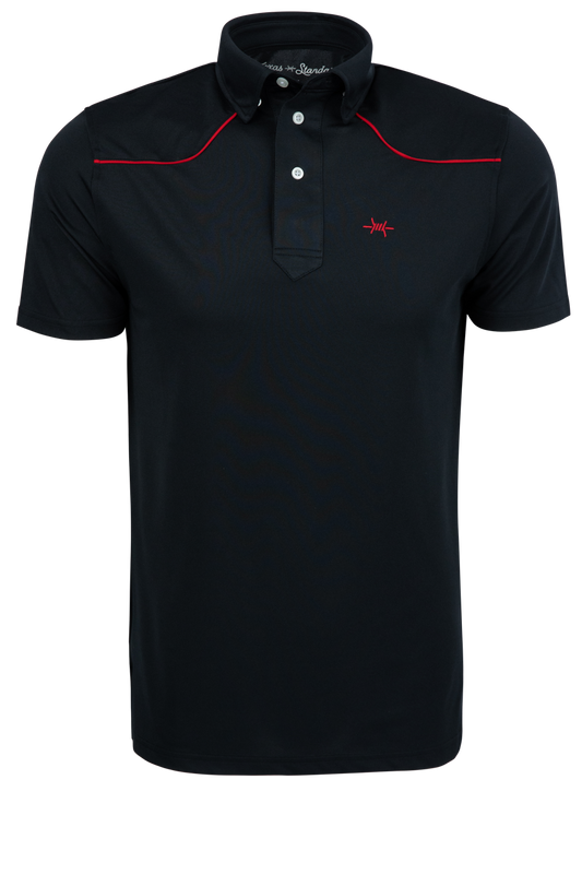 Texas Standard Lariat Polo Shirt - Black