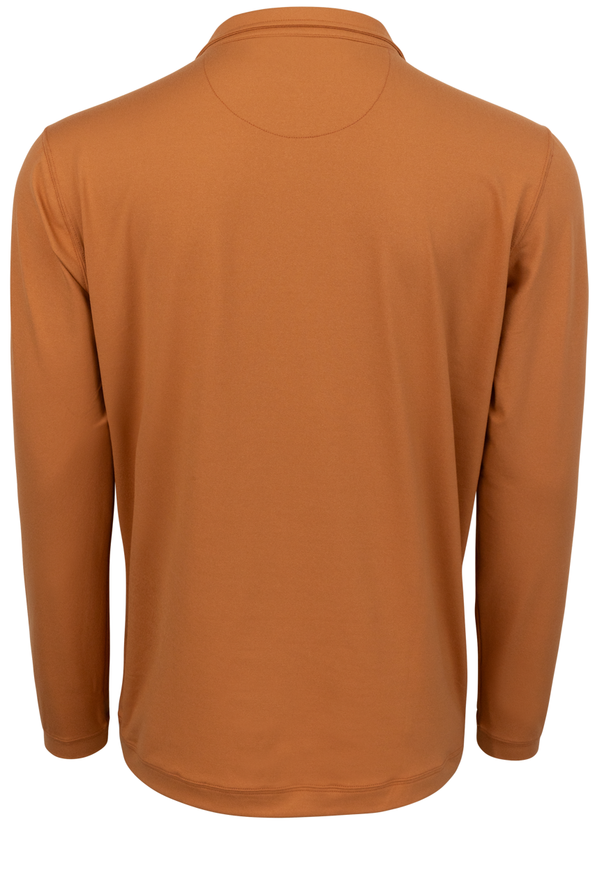 Texas Standard Performance Hybrid Quarter Zip Shirt - Burnt Orange