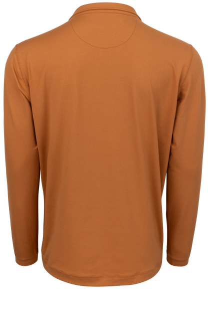 Texas Standard Performance Hybrid Quarter Zip Shirt - Burnt Orange