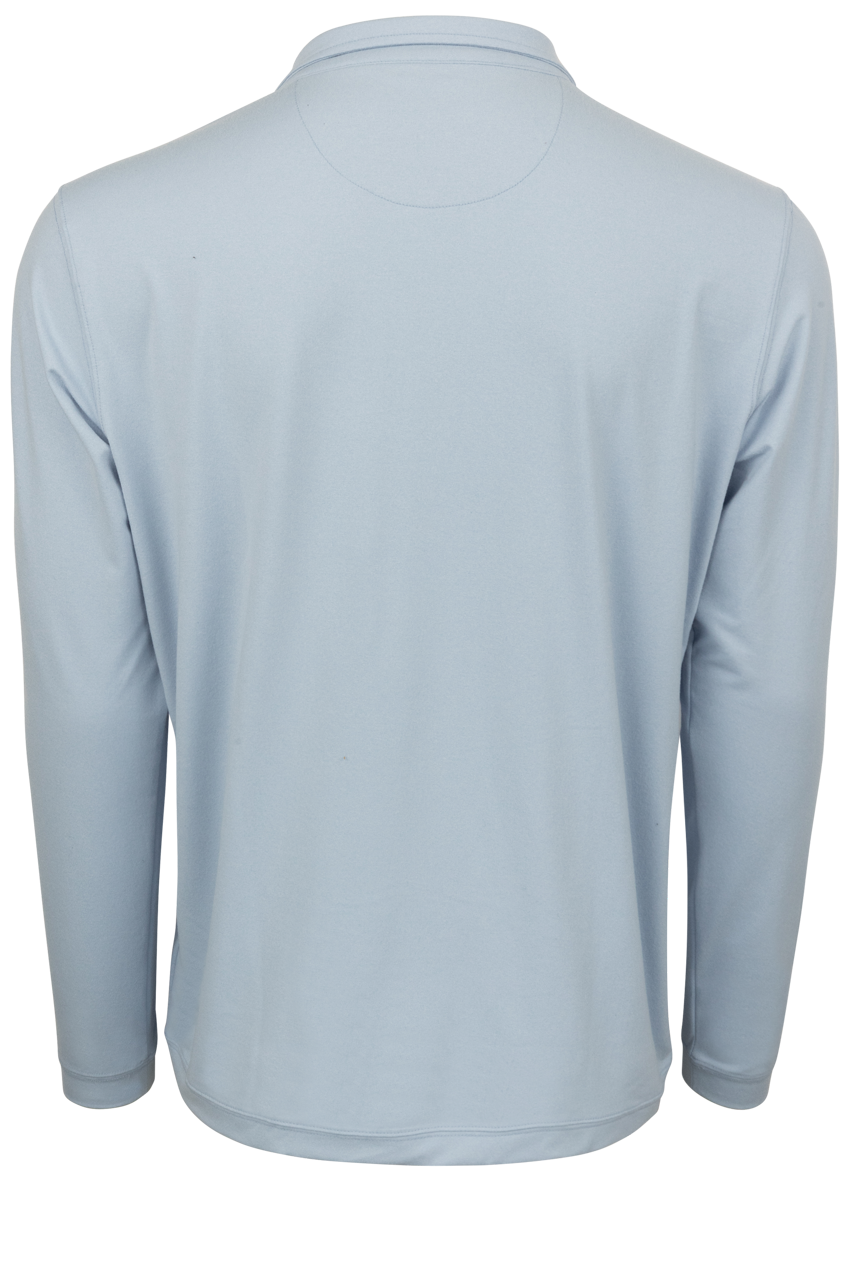 Texas Standard Performance Hybrid Quarter Zip Shirt - Bayou Blue