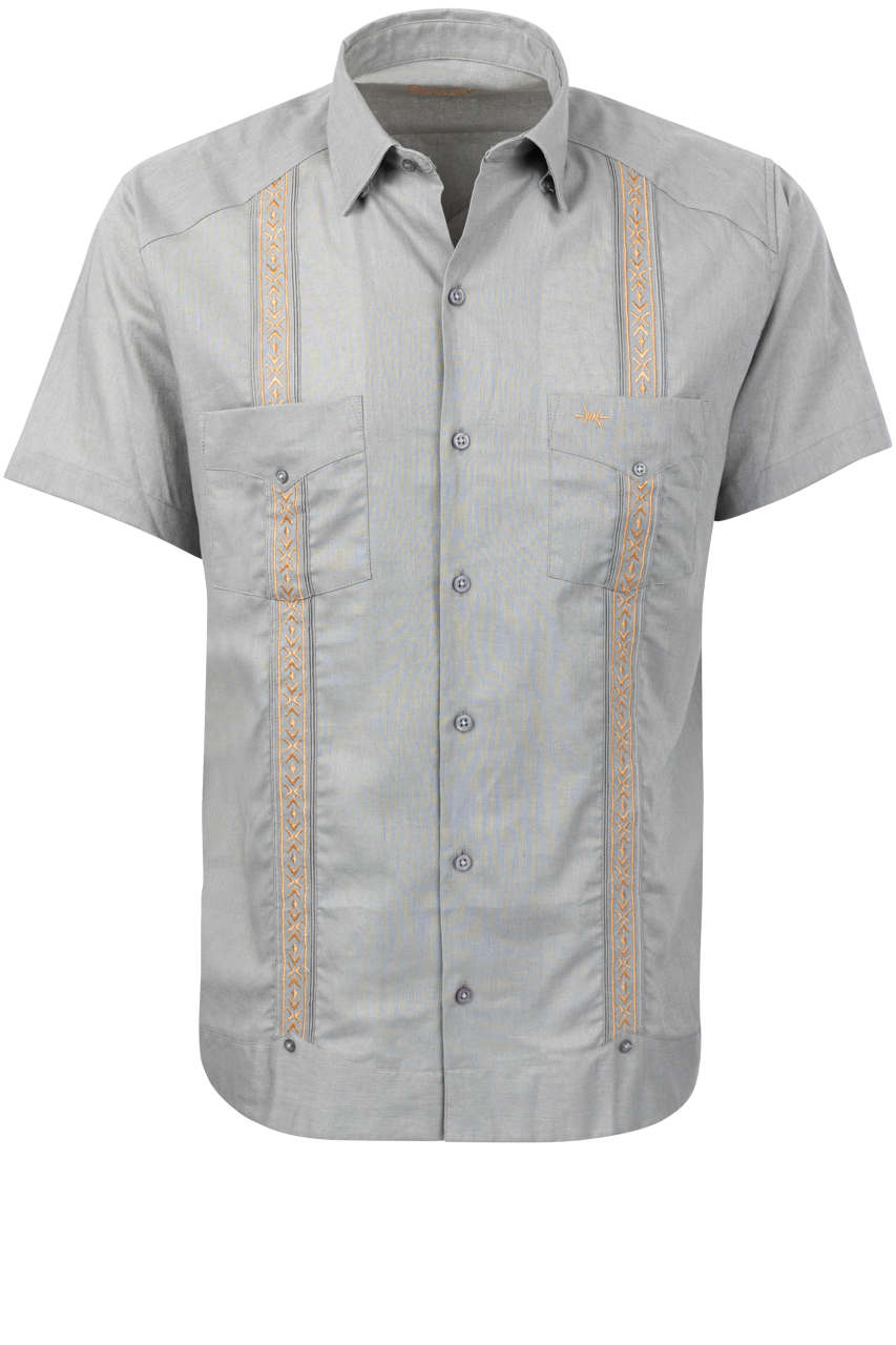 Texas Standard Tejas Guayabera Shirt - Gray