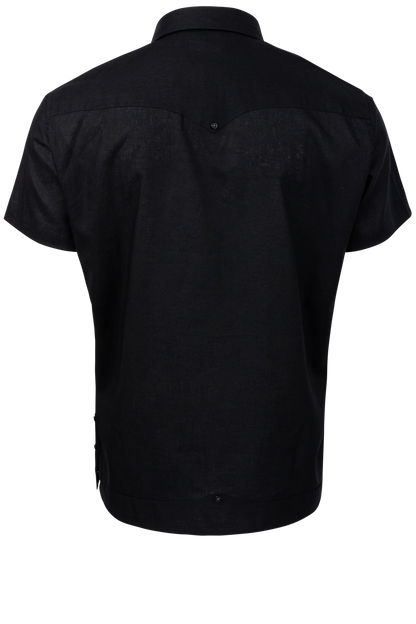 Texas Standard Tejas Guayabera Shirt - Red/Black