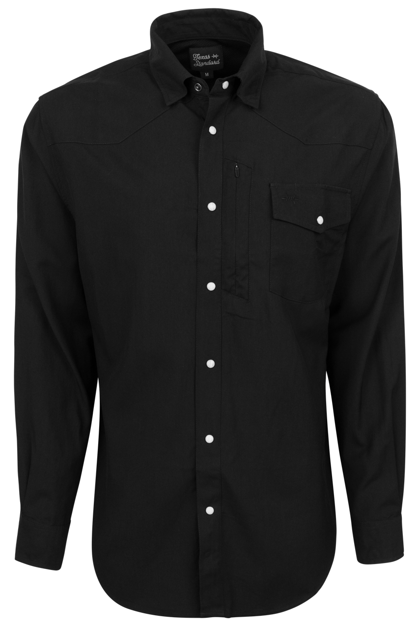 Texas Standard Tactical Outdoor Long Sleeve Shirt - Cannon Black