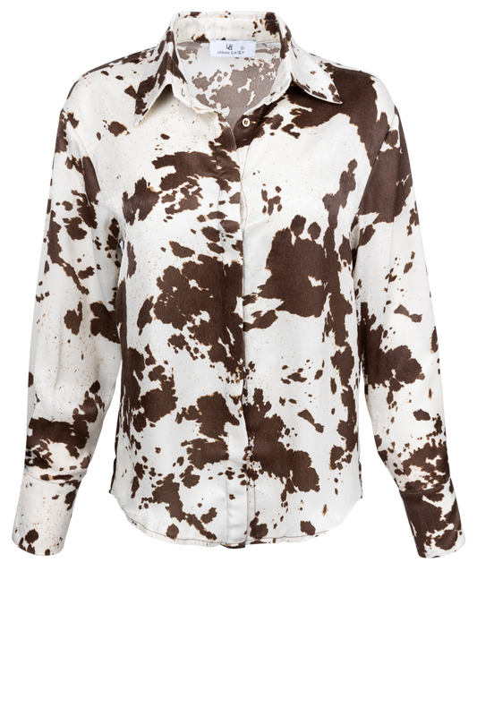 Urban Daizy Cowhide Print Western Shirt