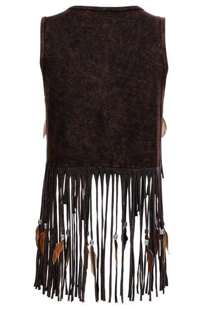 Pat Dahnke Fringe & Feather Vest