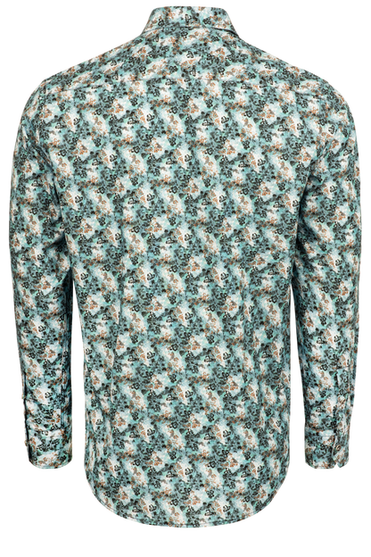 Pinto Ranch YY Collection Snap Front Sport Shirt - Turquoise Floral