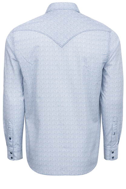 Pinto Ranch YY Collection Snap Front Shirt - Blue Vines