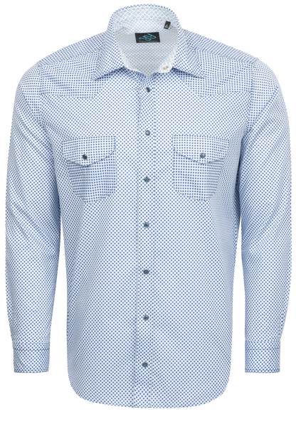 Pinto Ranch YY Collection Snap Front Shirt - Blue Star