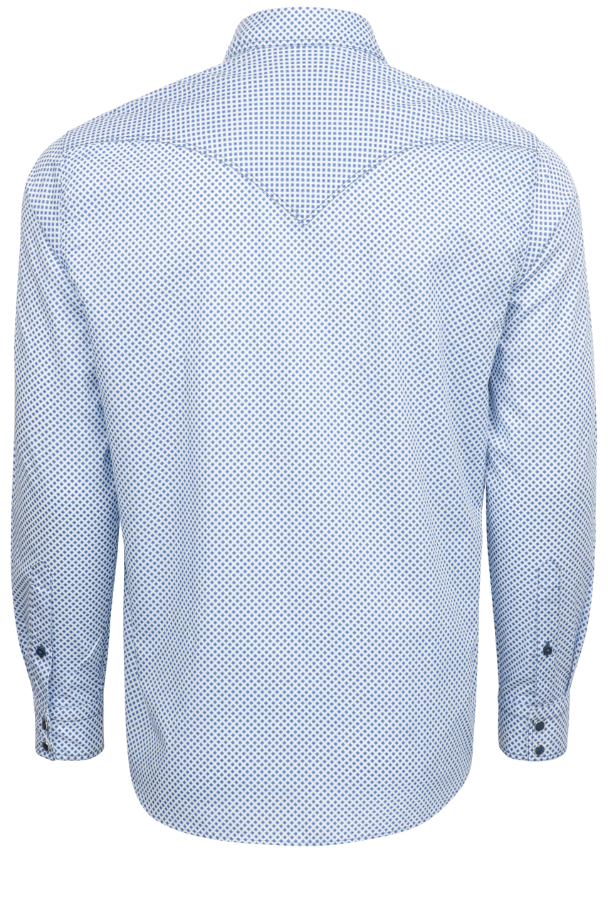 Pinto Ranch YY Collection Snap Front Shirt - Blue Star