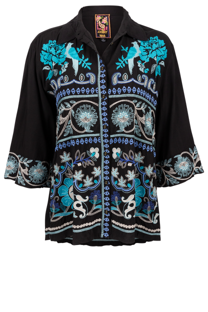 Johnny Was Kimono Sleeve Shirt