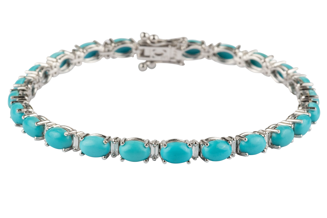 Sleeping Beauty Turquoise Chain Bracelet