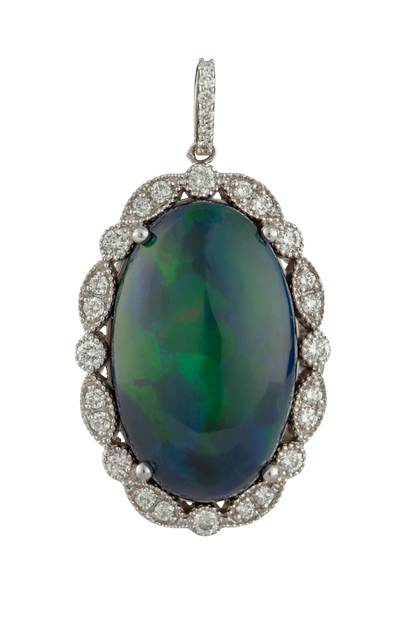 Opal & Diamond Pendant