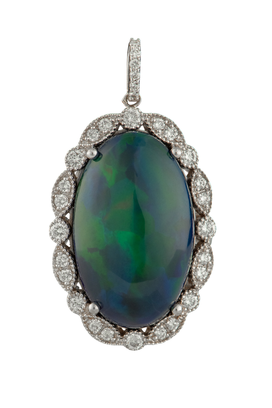 Opal & Diamond Pendant