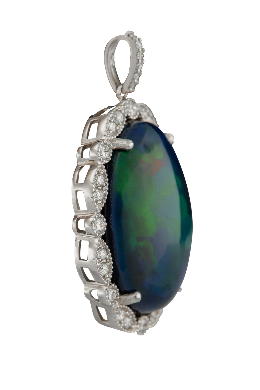 Opal & Diamond Pendant