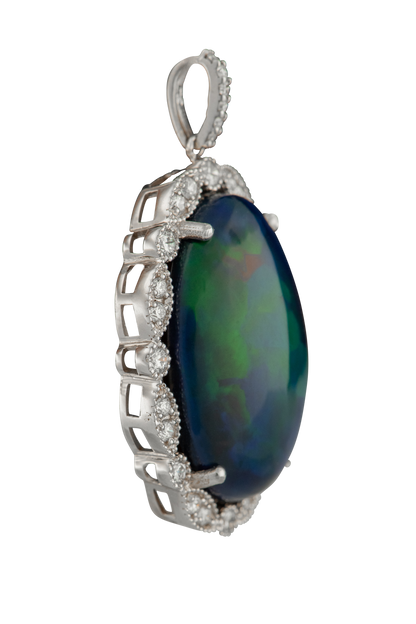 Opal & Diamond Pendant