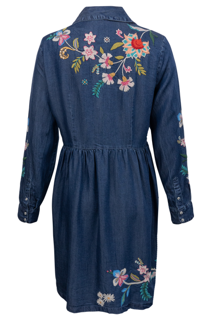 Johnny Was Malaya Denim Shirt Dress