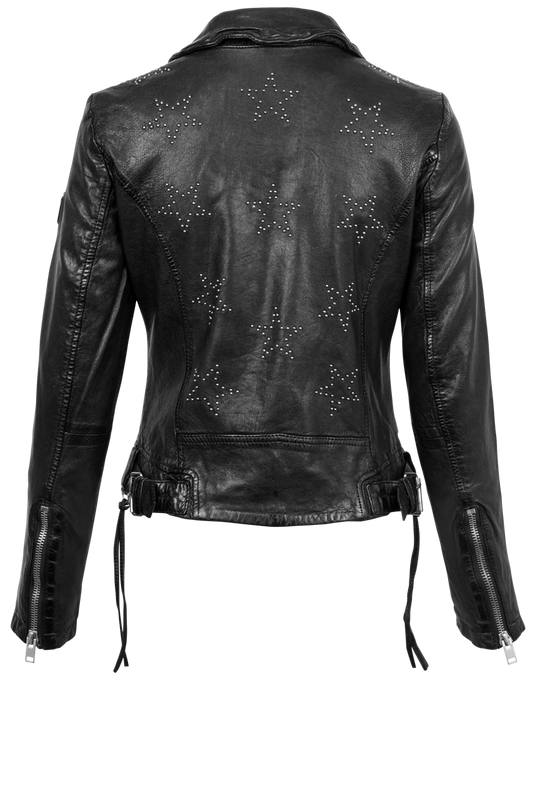 Mauritius Black Wani Vintage Lamb Leather Jacket