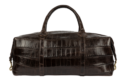 Maverick's Alligator Weekender Bag - Chocolate