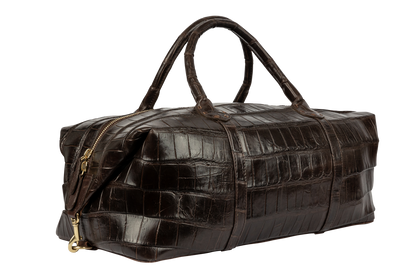 Maverick's Alligator Weekender Bag - Chocolate