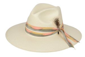 Stetson Caelus Straw Fedora Hat - Tan