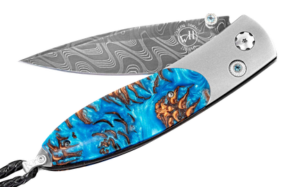 William Henry Blue Pine Pocket Knife