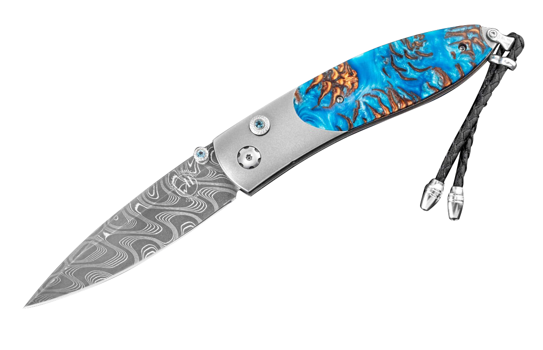 William Henry Blue Pine Pocket Knife