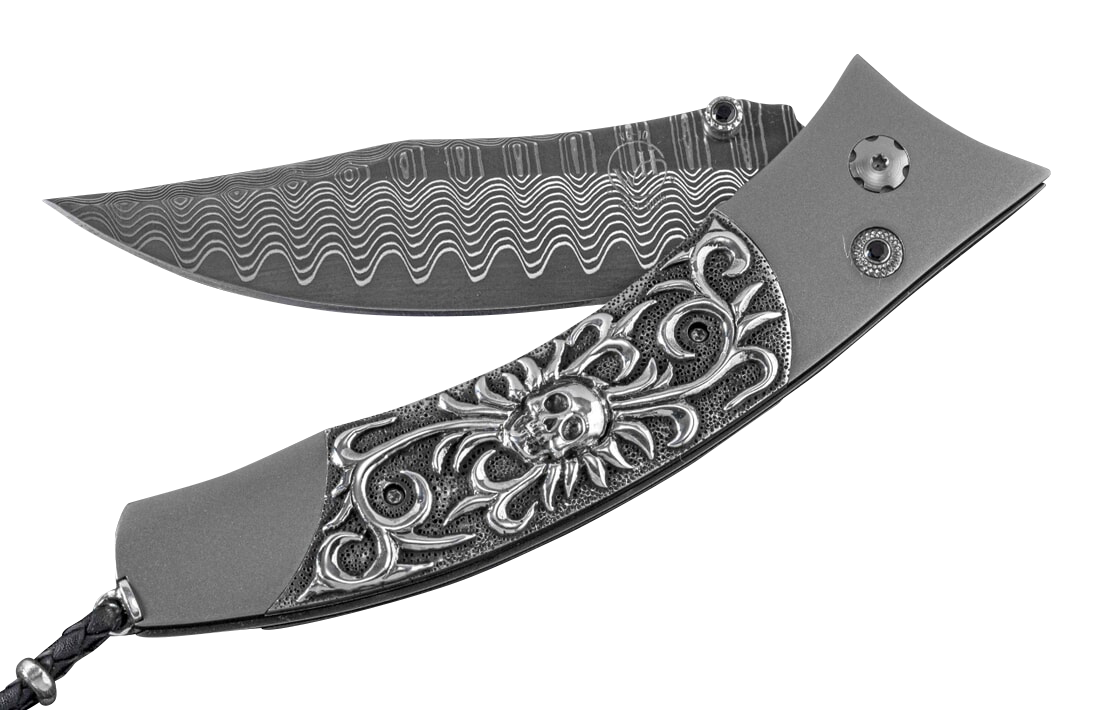 William Henry Contour Skull Candy Pocket Knife