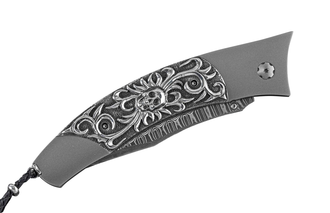William Henry Contour Skull Candy Pocket Knife