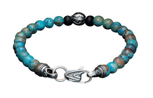 William Henry Brookings Blue Agate Bracelet