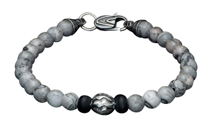 William Henry Brookings Silver Agate Bracelet