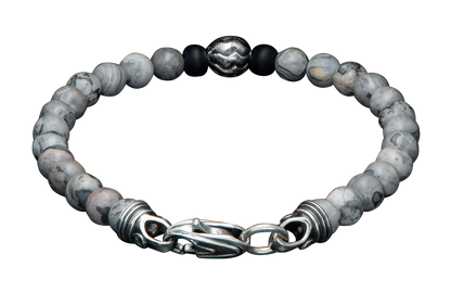 William Henry Brookings Silver Agate Bracelet