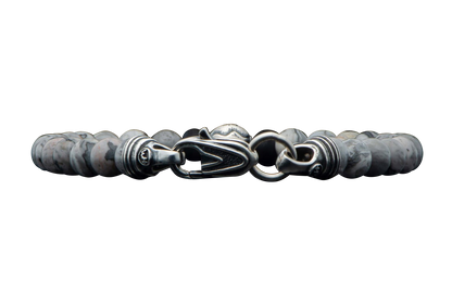 William Henry Brookings Silver Agate Bracelet