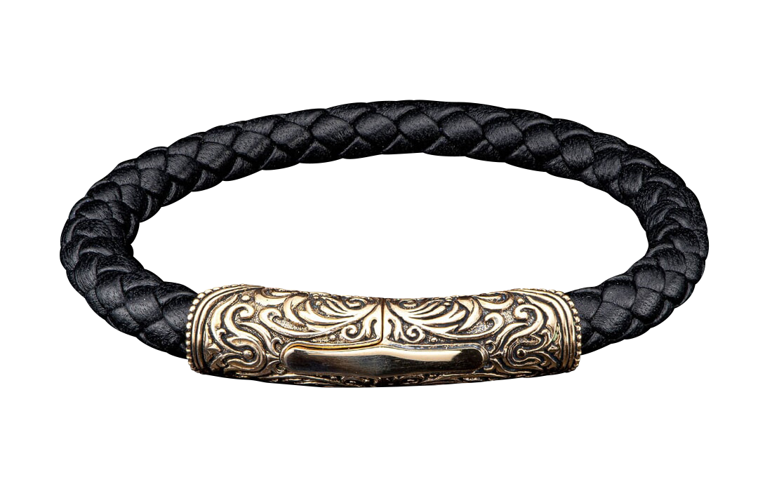 William Henry Bronze & Black Milan Bracelet